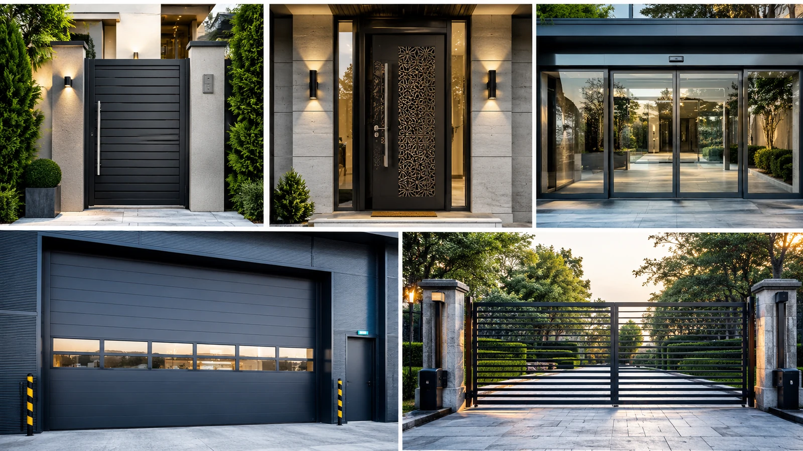 Modern bahçe kapısı ve dekoratif metal korkuluk sistemi Ankara Modern bahçe kapısı ve dekoratif metal korkuluk sistemi Ankara